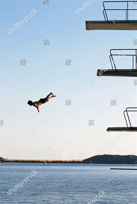 Some Who Jump Jetty Jumping Tower Editorial Stock Photo Stock Image