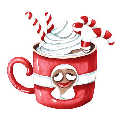 Warme Chocolademelk Met Pepermunt Clipart Creative Fabrica