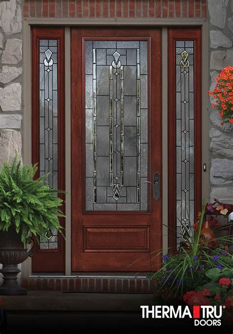 8 0 Therma Tru Classic Craft Mahogany Collection Fiberglass Door With