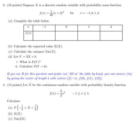 Solved 18 ﻿points ﻿suppose X ﻿is A Discrete Random