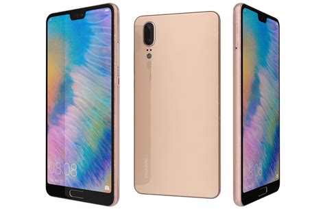 Huawei P20 Pink Gold 3d Model Cgtrader