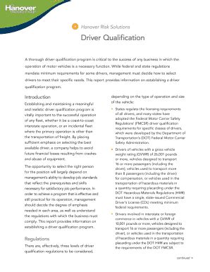 Fillable Online Driver Qualification Fax Email Print PdfFiller