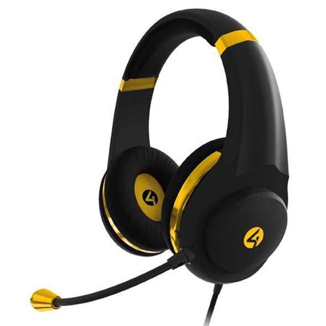 4gamers Xp Glass Edition Wired Gaming Headset Black And Gold Switch