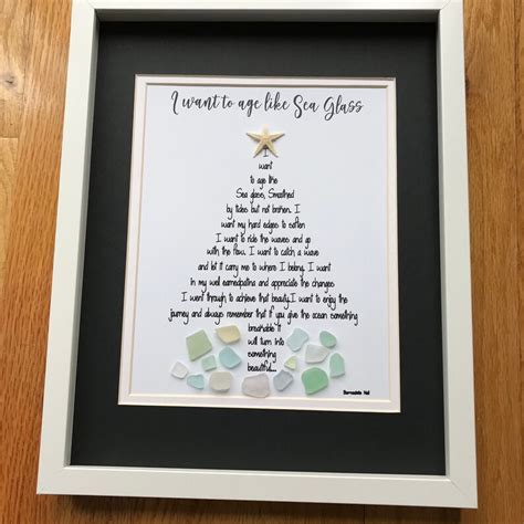 I Want To Age Like Sea Glass Poem Etsy