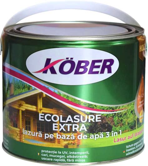 Lac Protector 3in1 Lemn Kober Ecolasure Extra Pe Baza De Apa Int Ext