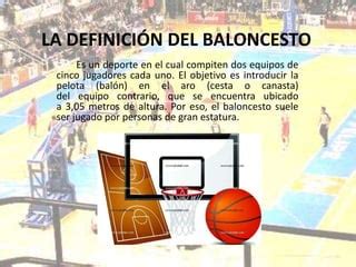 La definición del baloncesto PPT