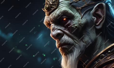 Premium Ai Image Undead Wizard Portrait Image Digital Render