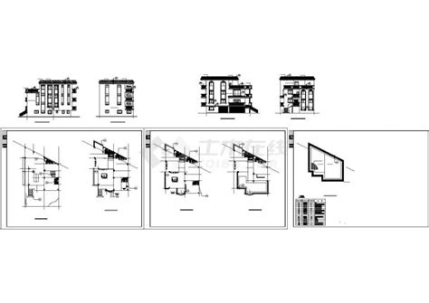 某地乡村小型多层别墅全套施工设计cad图纸（含门窗表）别墅建筑土木在线