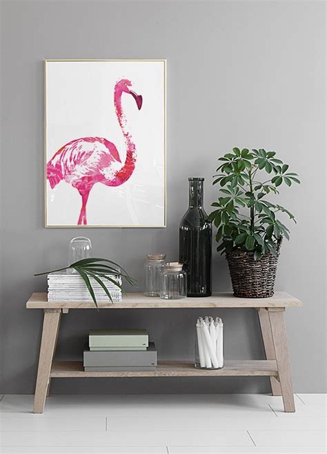 Posters Och Tavlor Med Rosa Flamingo