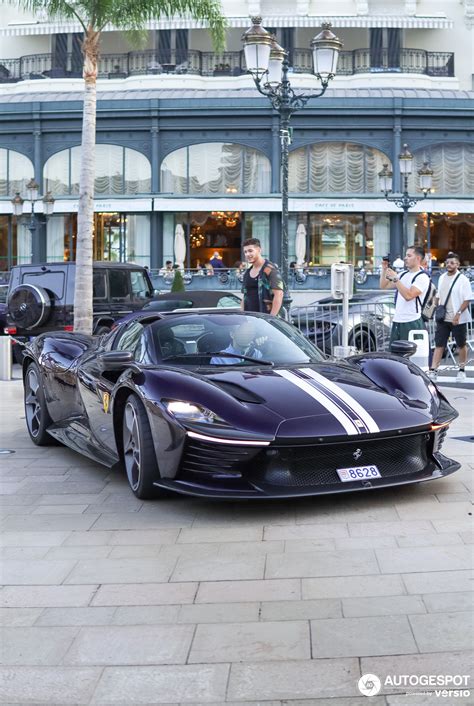 purple ferrari daytona sp shows   monaco