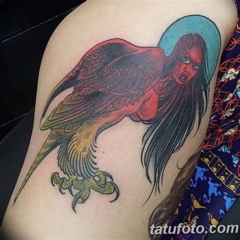 photo tattoo harpy 25.01.2019 №020 - example of drawing harpy tattoo ...