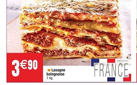 Promo Lasagne Bolognaise Chez Cora ICatalogue Fr