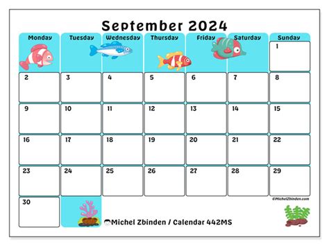 September Cute Printable Monthly Calendar Danya Ellette