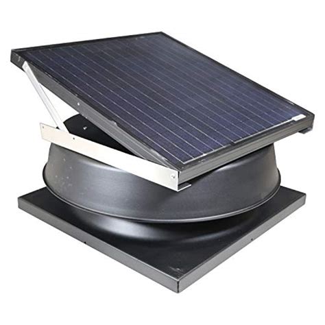 Natural Light Watt Curb Mount Solar Attic Fan Black