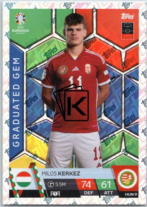 fotbalová karta Topps Match Attax EURO 2024 HUN9 Milos Kerkez Hungary