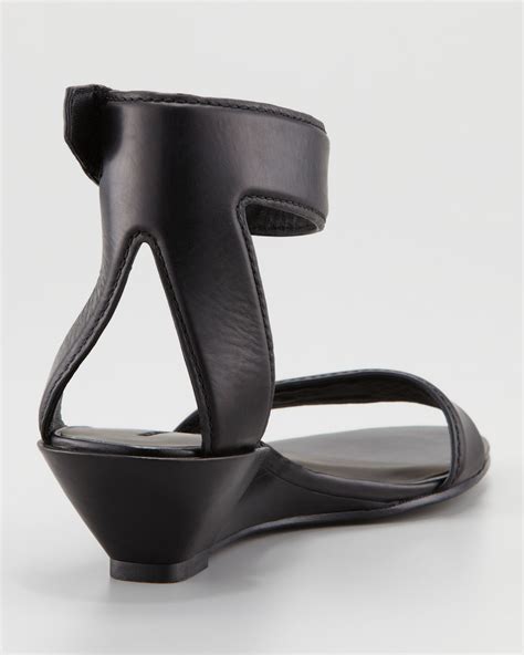 Alexander Wang Vika Low Wedge Leather Sandal