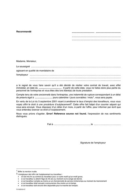 Lettre De Contrat De Travail