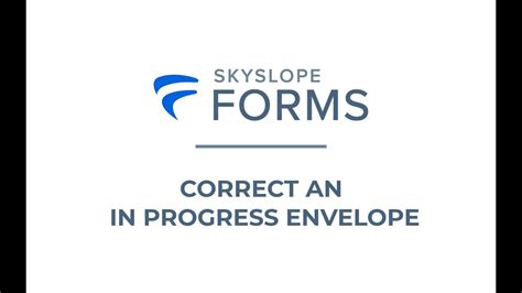 SkySlope Forms Correct An Envelope YouTube