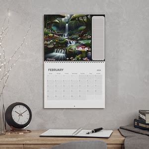 Wall Calendar Waterfalls Series Etsy