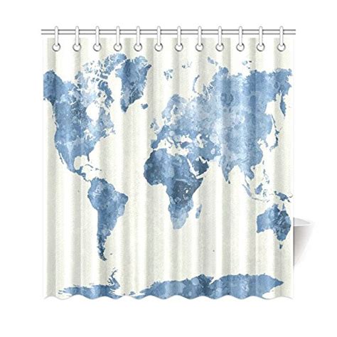 World Map Shower Curtain - WebNuggetz.com | WebNuggetz.com