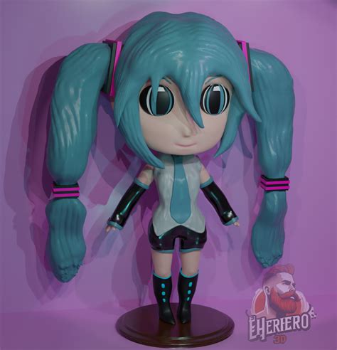 STL file Hatsune Miku Chibi Kawaii 💬 ・3D print object to download・Cults