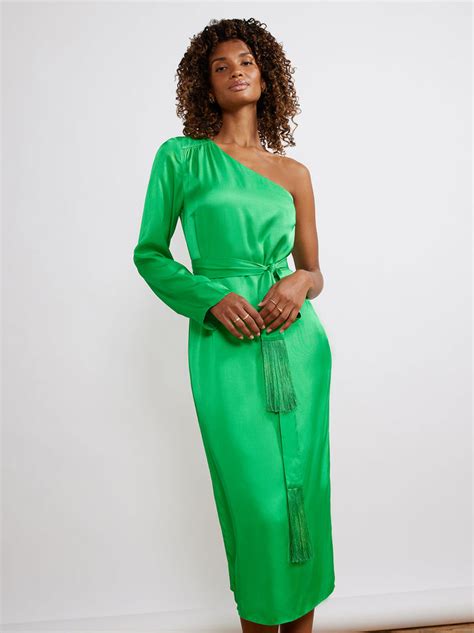 Amber Green One Shoulder Dress | KITRI Studio