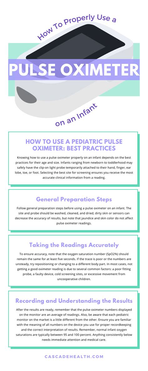 How To Properly Use a Pulse Oximeter on an Infant - Cascade Health Care Inc.