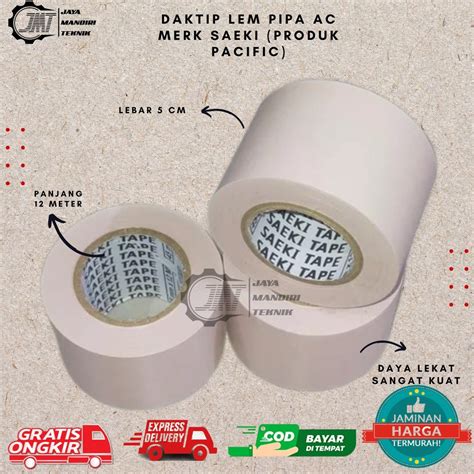 Jual DAKTIP LEM AC DUCT TAPE LAKBAN PIPA AC PEMBUNGKUS PIPA AC