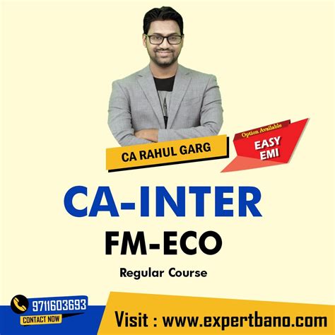 CA Inter FM Economics By CA Rahul Garg Expert Bano