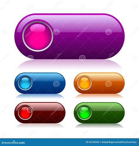 Blank vector button stock vector. Illustration of glossy - 24135256