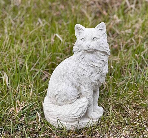 Realistic Cat Statue Outdoor Cat Sculpture Cat Memorial Statue Etsy