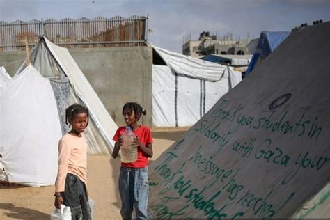 Foto Anak Anak Di Gaza Tak Tahan Lagi Dengan Panas Gigitan Nyamuk