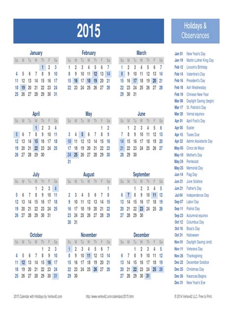 holidays  observances calendar