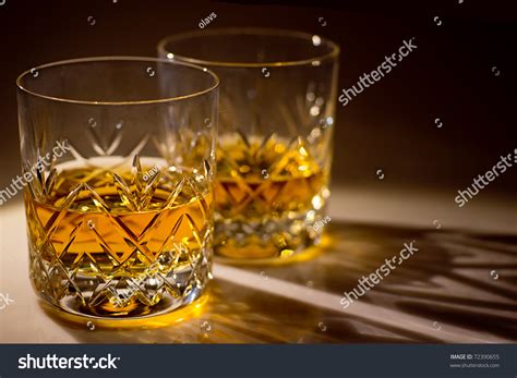 Two Cut Crystal Whisky Glasses Whisky Stock Photo 72390655 - Shutterstock