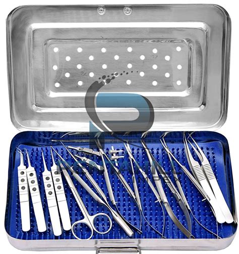 Micro Hand Surgery Instruments Kit Microvascular Clamp Surgical Suture