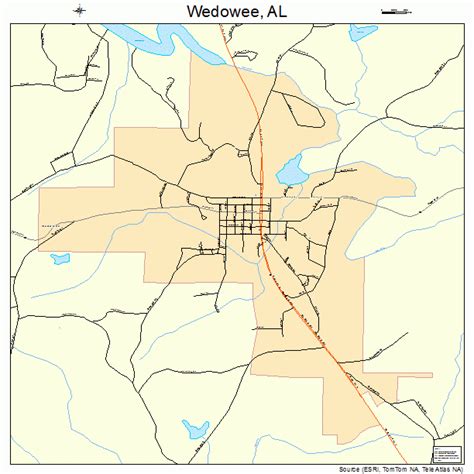 Wedowee Alabama Street Map 0180496