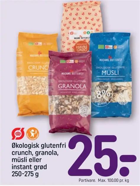 Kologisk Glutenfri Crunch Granola M Sli Eller Instant Gr D Tilbud