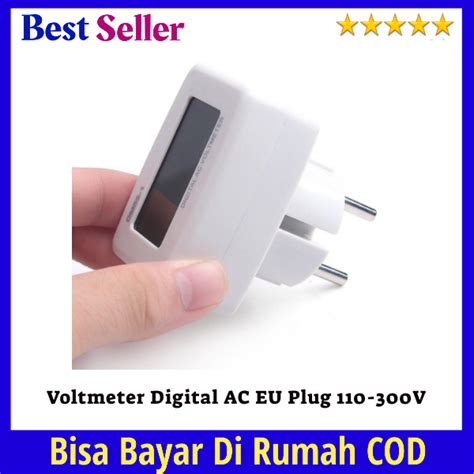 Voltmeter Digital Ac Eu Plug V Alat Pengukur Listrik Alat