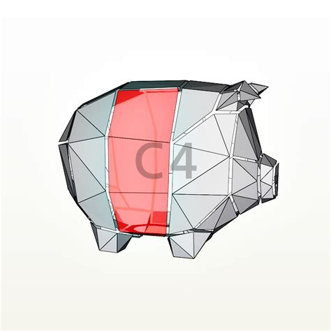 Piggy Bank Papercraft