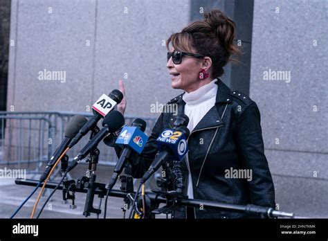 New York Ny February 14 2022 Sarah Palin Former Governor Of