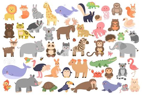 Cute Animals Vector Art, Icons, and Graphics for Free Download