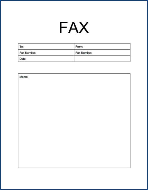 Free Printable Generic Fax Cover Sheet Template