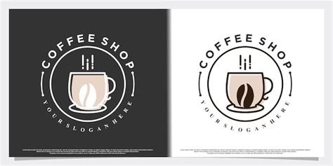 Vektor Kaffee Logo Design für Café oder Restaurant Premium Vector