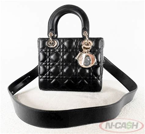 Christian Dior Black Cannage Lady Dior My Abcdior Bag N Cash