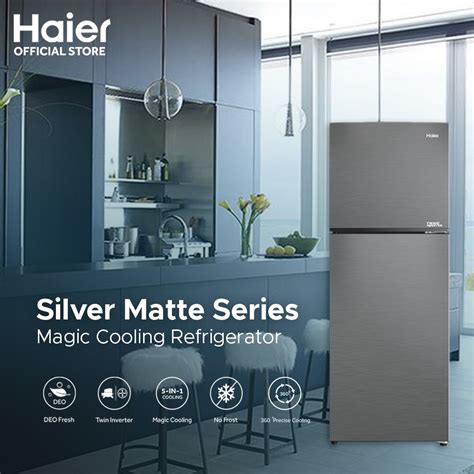 Haier HRF IV260VN BG 9 53 Cu Ft 270L No Frost Twin Inverter Two Door