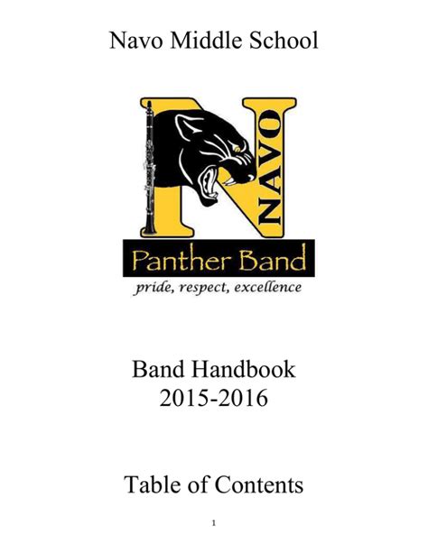 Navo Middle School Band Handbook 2015-2016