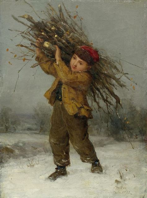 Albert Anker Knabe Mit Reisigb Ndel Albert Anker Anker Kunst