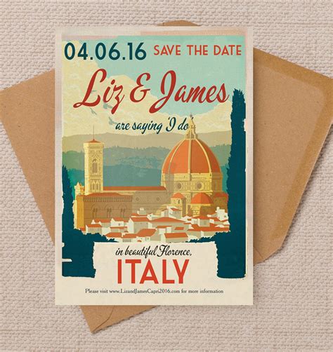 Florence Italy Italian City Vintage Destination Postcard Etsy