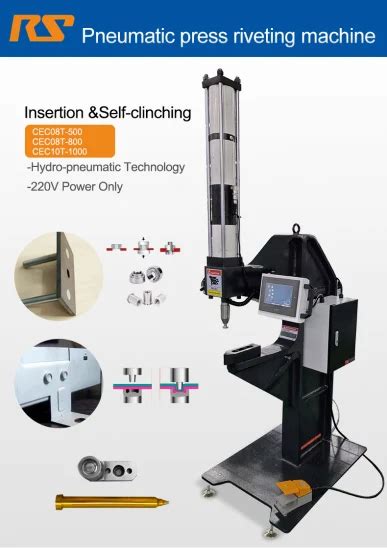 Simple Operation Pneumatic Self Clinching Nut Stud Standoff Press