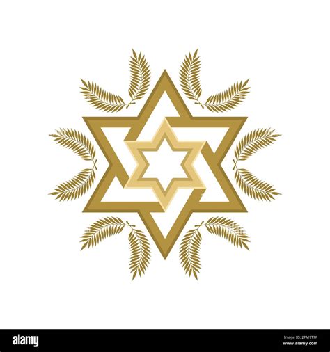 Vector Illustration Of The Jewish Star Of David Symbol Combined With